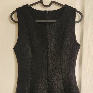 Black Peplum Lace Dress